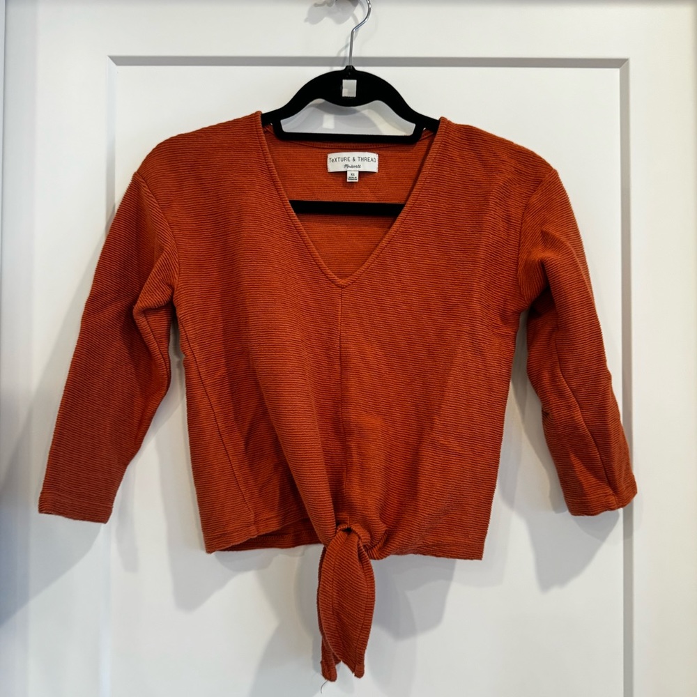 Madewell Front Tie Blouse